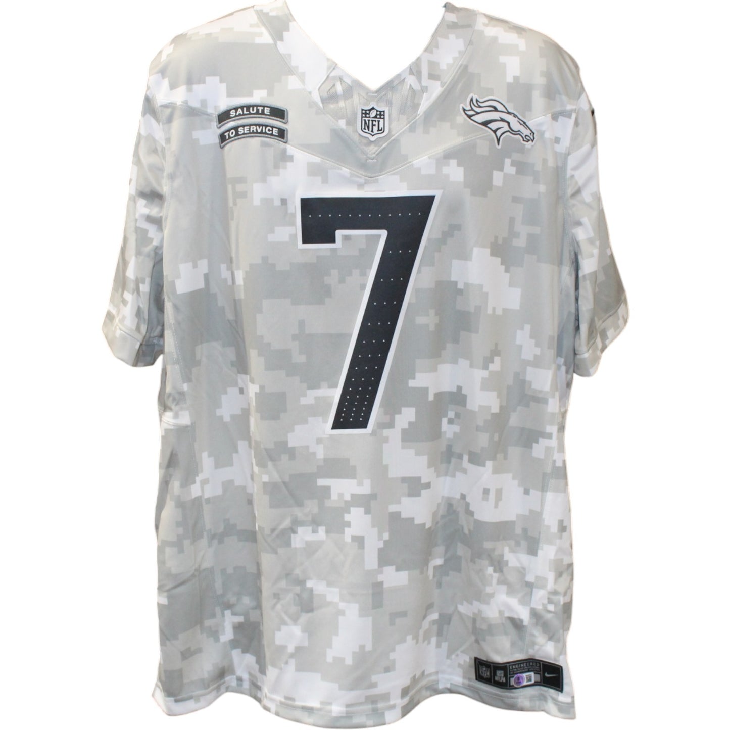 John Elway Signed Denver Broncos Nike Arctic Camo Jersey