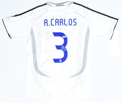 Roberto Carlos Autographed Real Madrid Home Jersey