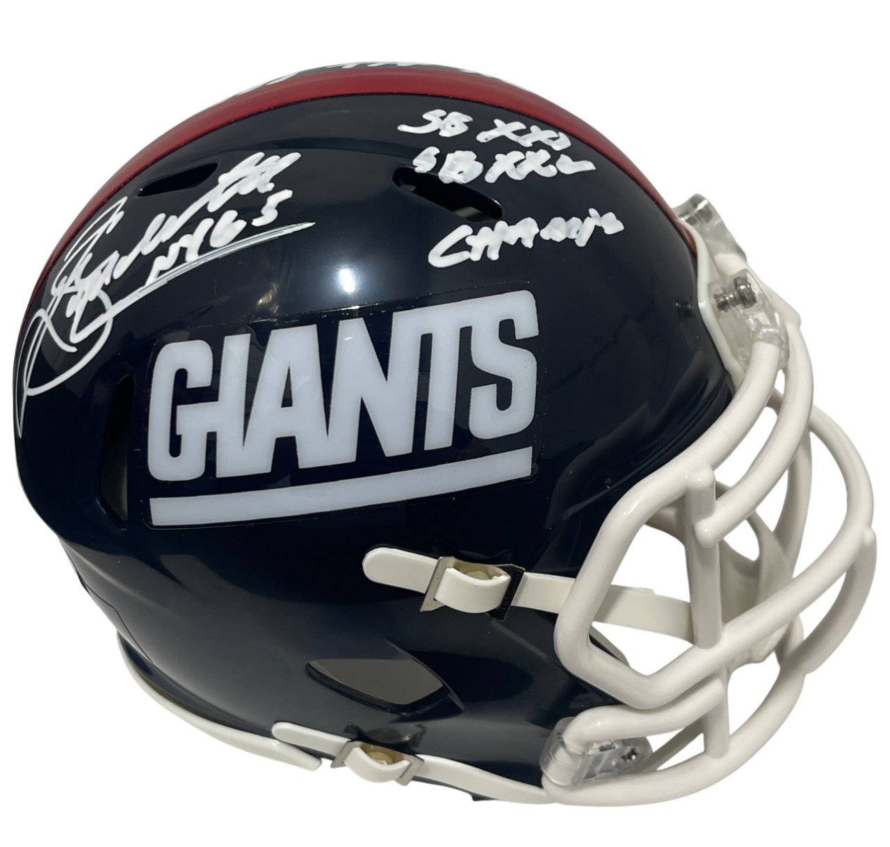 Sean Landeta Signed New York Giants Throwback Mini Helmet (3 Insc)