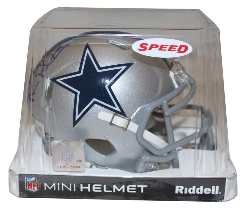 Michael Irvin Autographed Dallas Cowboys Speed Mini Helmet (Beckett)