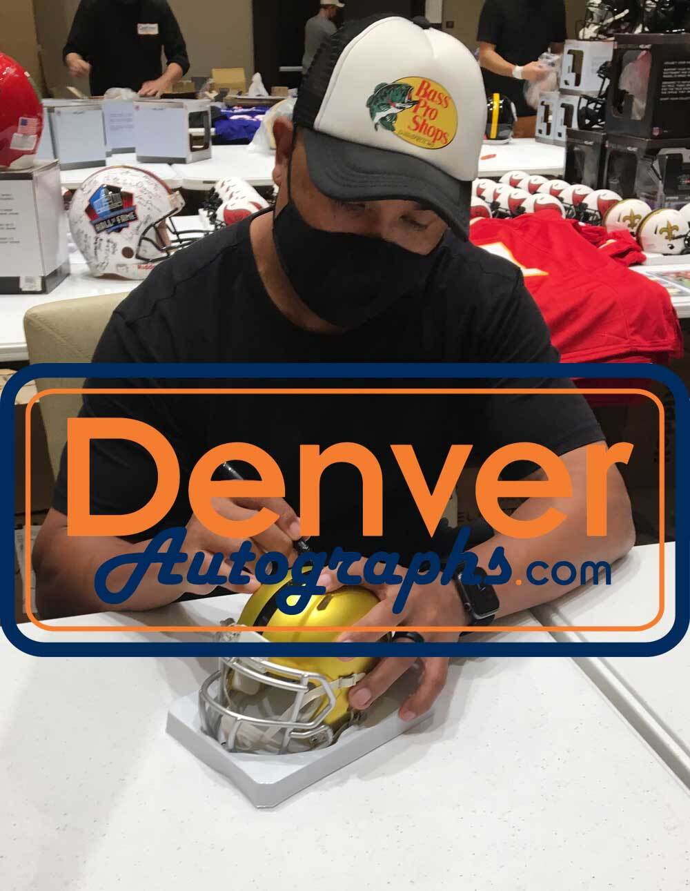 Hines Ward Signed Pittsburgh Steelers Blaze Mini Helmet SB MVP BAS