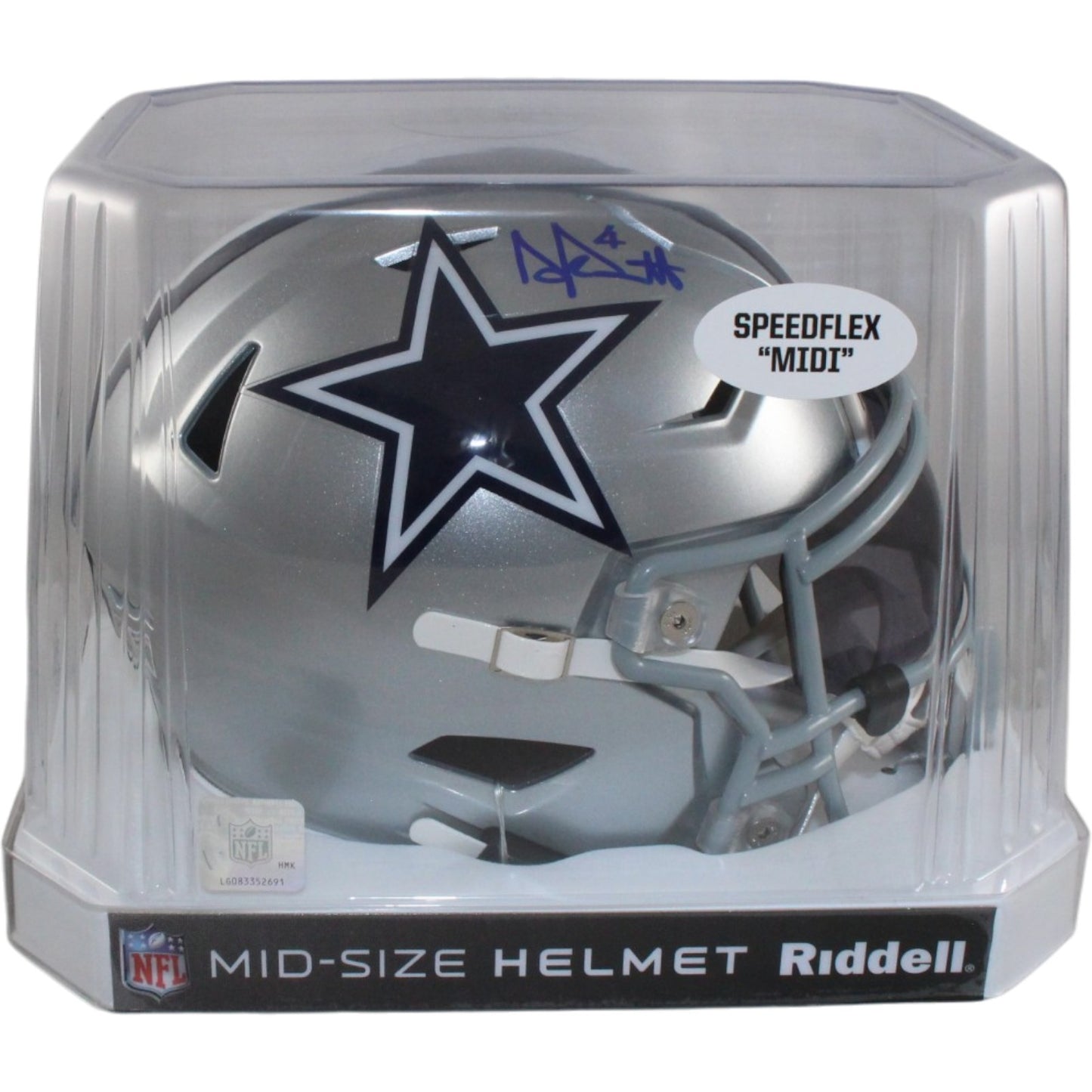 Dak Prescott Dallas Cowboys Autographed Mid-Size Midi Helmet