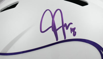 Justin Jefferson Autographed Minnesota Vikings 2024 Alternate Speed Helmet