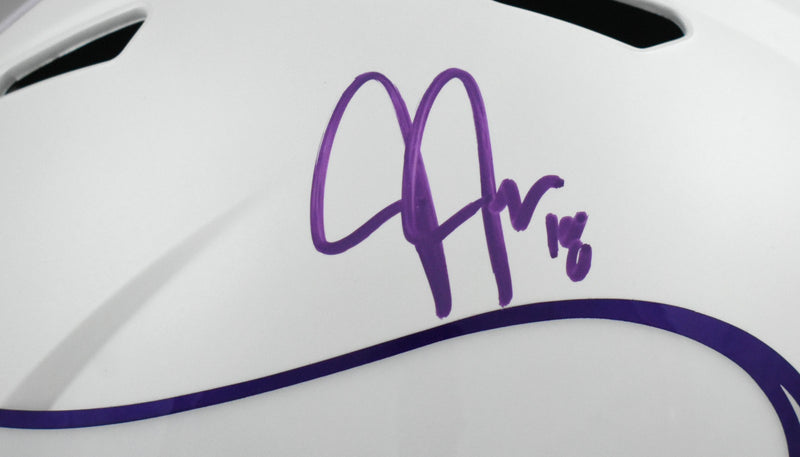 Justin Jefferson Autographed Minnesota Vikings 2024 Alternate Speed Helmet