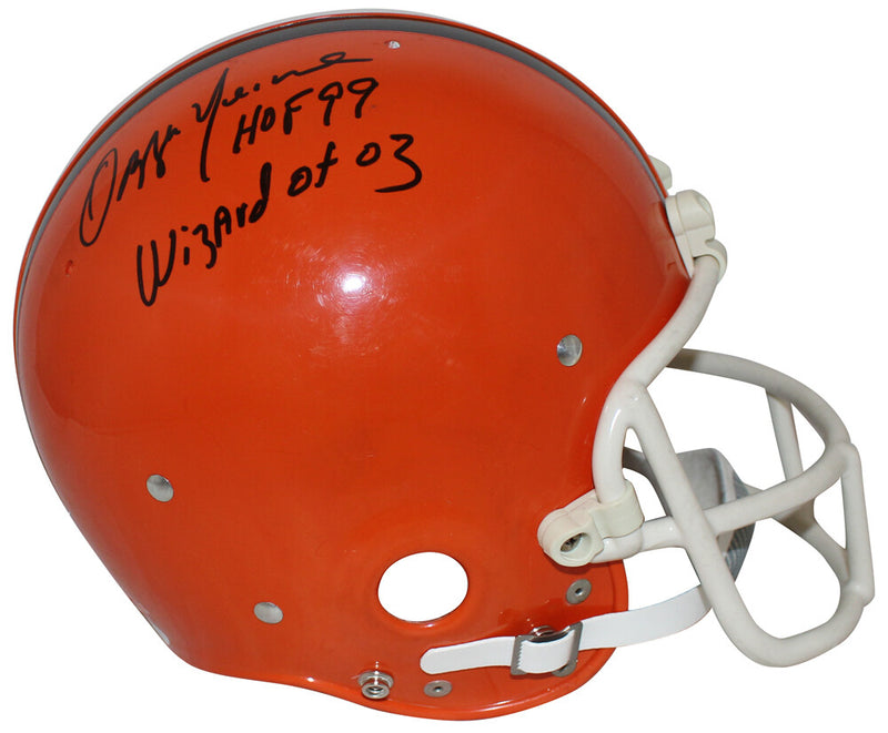 Ozzie Newsome Cleveland Browns Signed Custom Kralite RK Helmet (HOF & Wizard)