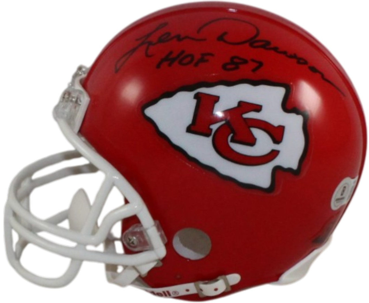Len Dawson Signed Kansas City Chiefs VSR4 Mini Helmet (HOF 87)