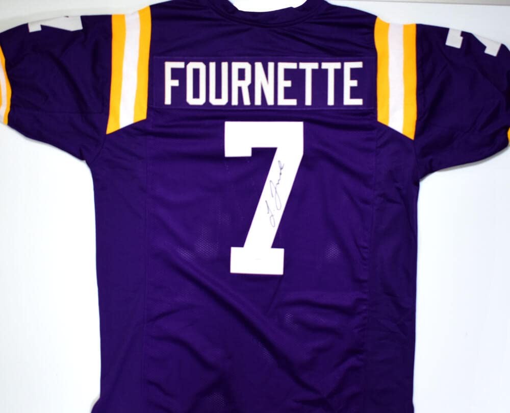 Leonard Fournette Autographed Purple Custom College Jersey