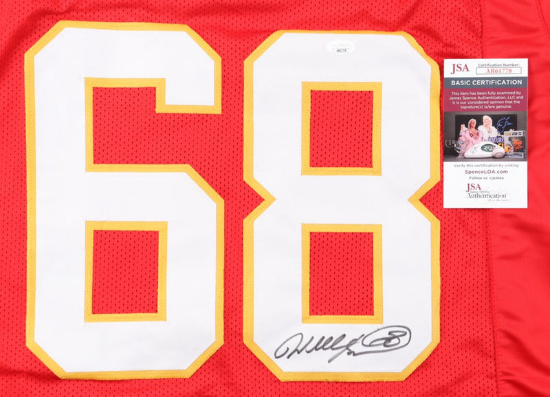 Will Shields Autographed Kansas City Chiefs Red Custom Jersey