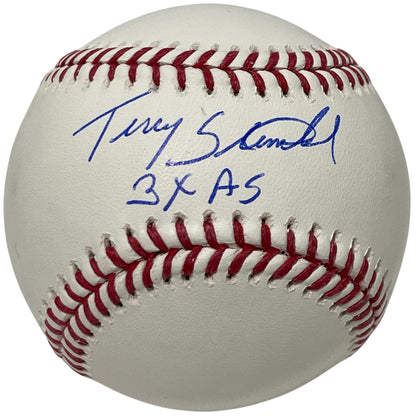 Terry Steinbach Signed Major League Baseball with 3x AS Inscription BAS