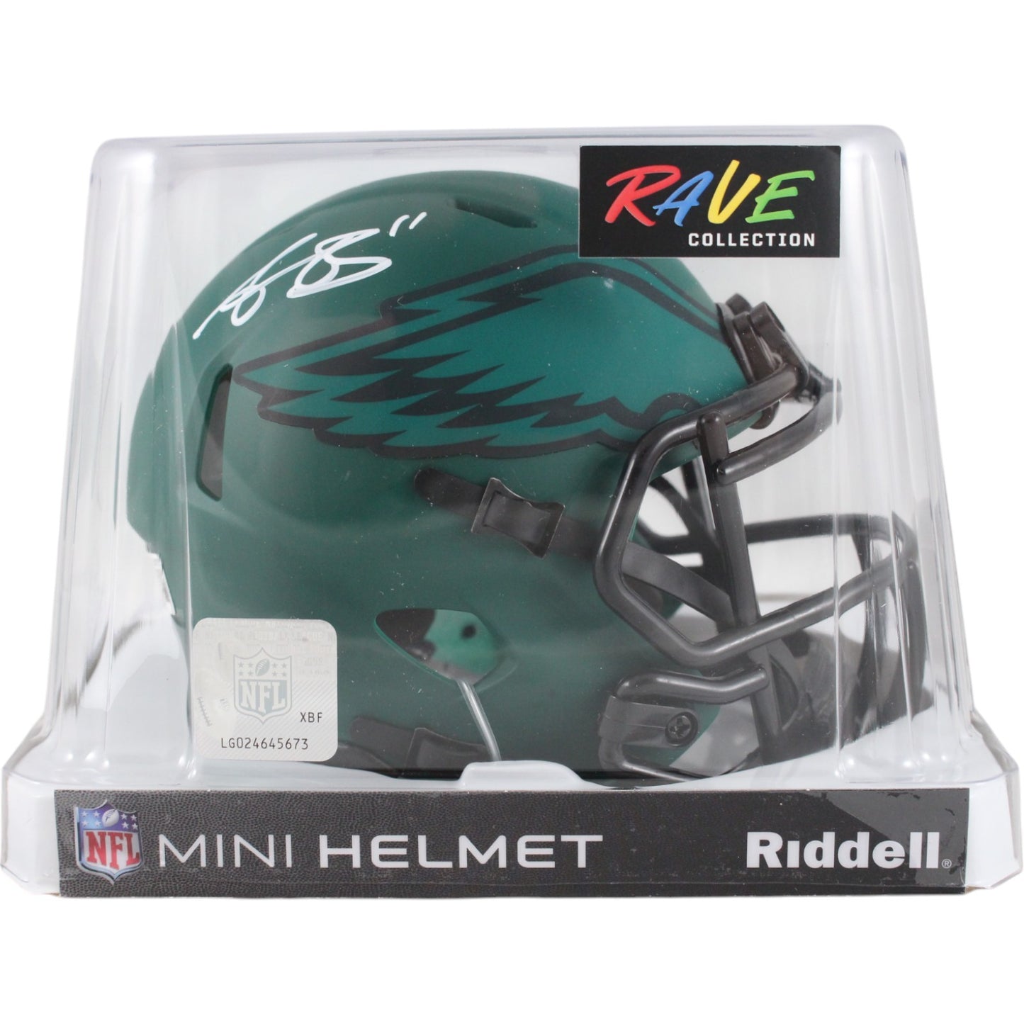 AJ Brown Philadelphia Eagles Signed Rave Alternate Mini Helmet (Beckett)
