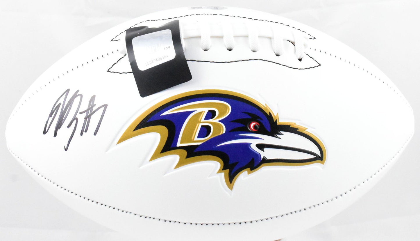 Rashod Bateman Autographed Baltimore Ravens Logo Football