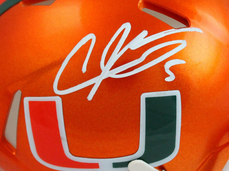 Andre Johnson Signed Miami Hurricanes Flash Speed Mini Helmet