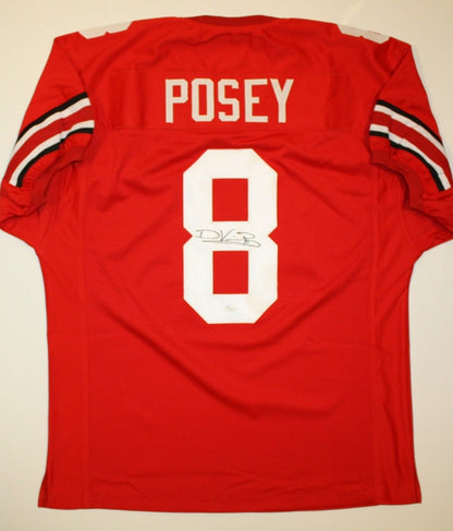 Devier Posey Autographed Red Custom Football Jersey