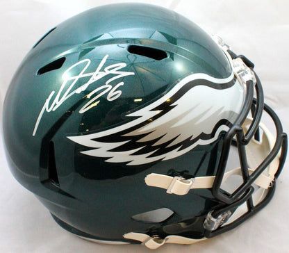 Miles Sanders Autographed Philadelphia Eagles Full Size Speed Helmet