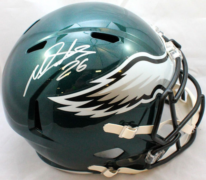 Miles Sanders Autographed Philadelphia Eagles Full Size Speed Helmet