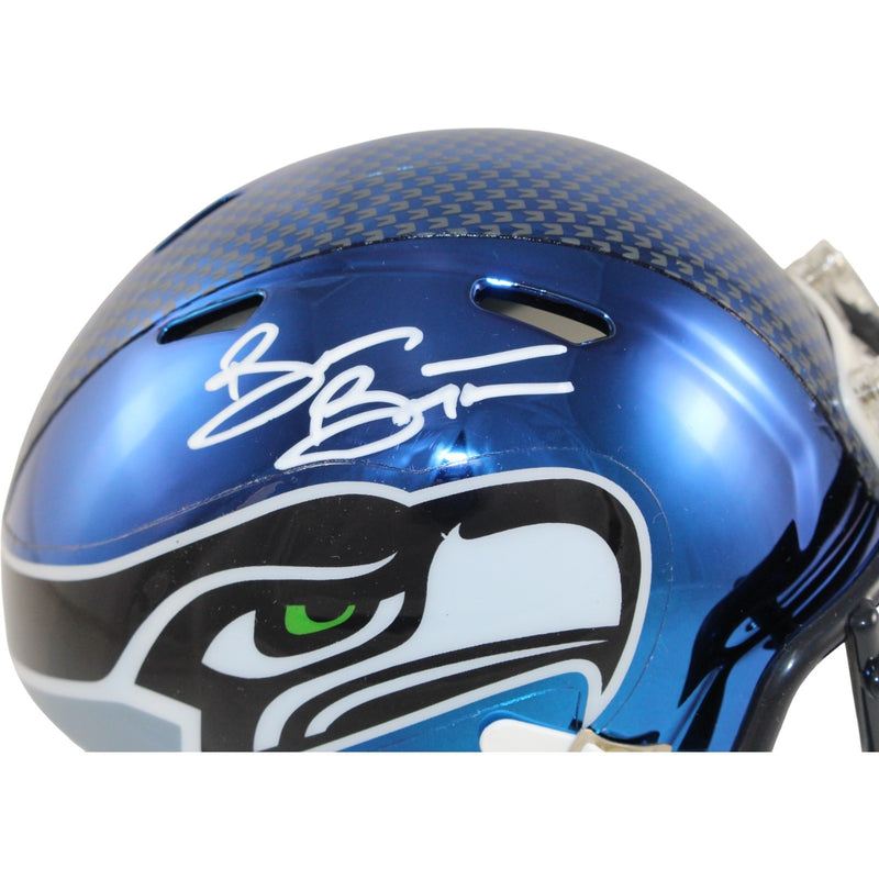 Brian Bosworth Seattle Seahawks Signed Chrome Mini Helmet