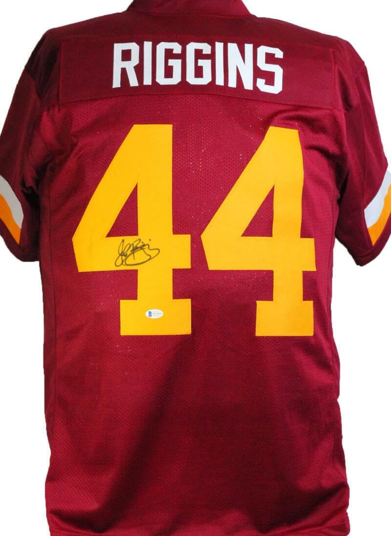John Riggins Signed Maroon and Yellow Custom Football Jersey