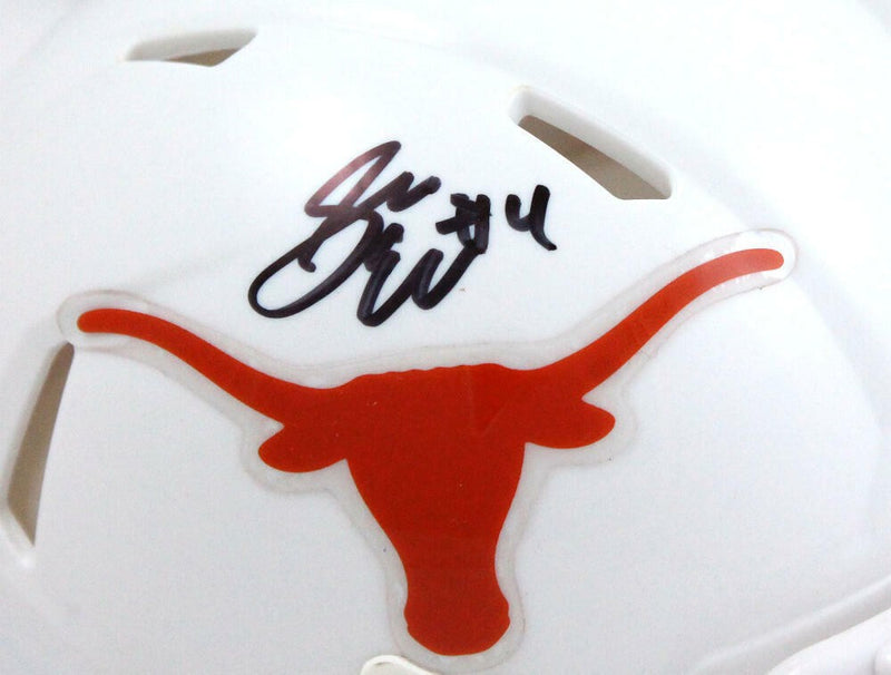 Sam Ehlinger Signed Texas Longhorns Black Speed Mini Helmet