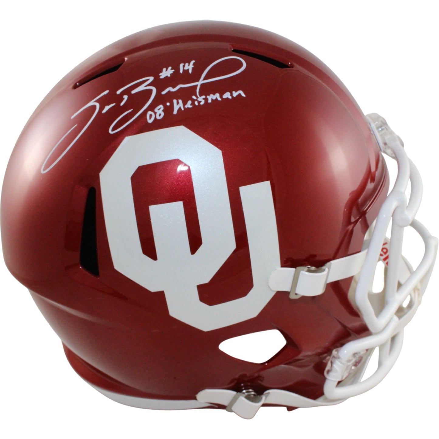 Sam Bradford Signed Oklahoma Sooners Full Size Helmet (08 Heisman)