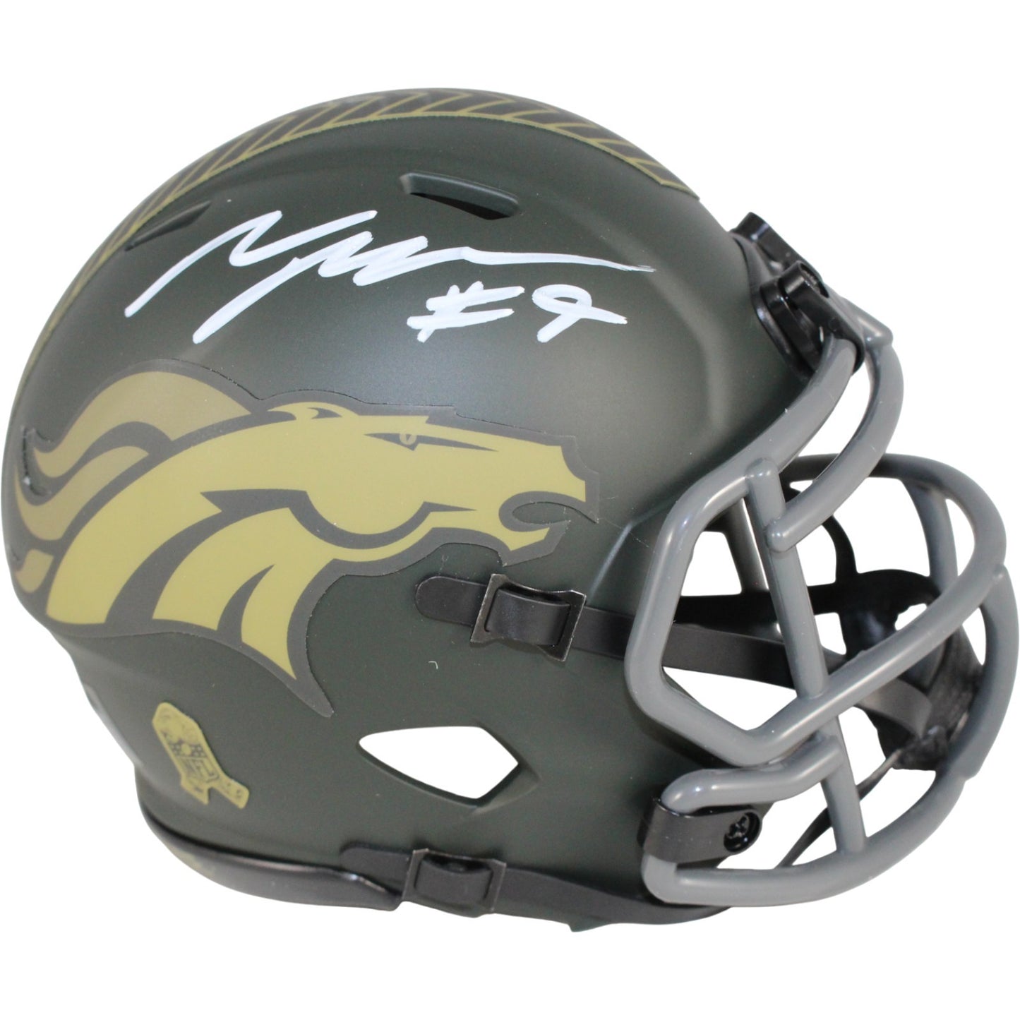 Talanoa Hufanga Signed Denver Broncos 2025 Salute to Service Mini Helmet