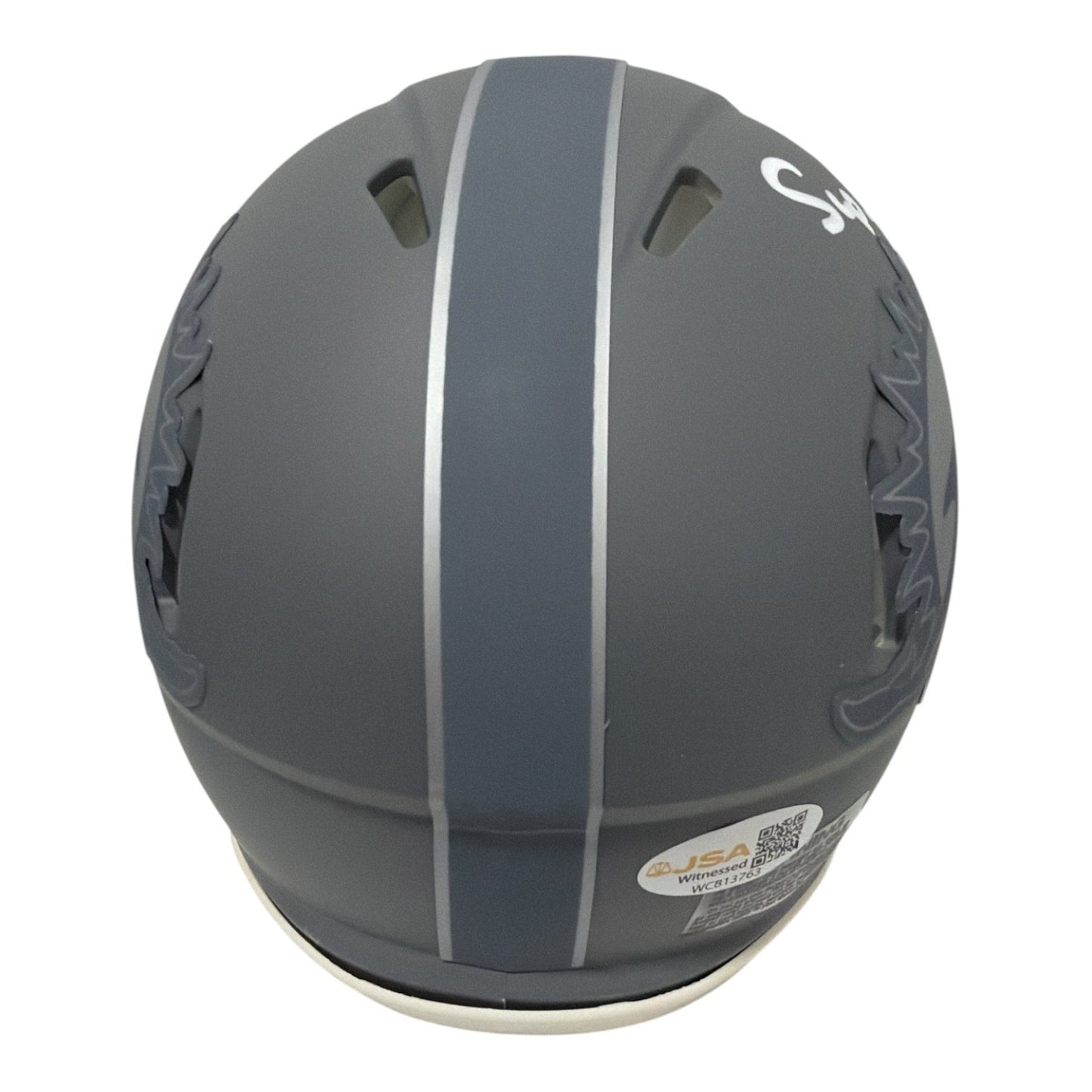 Mark Duper Signed Miami Dolphins Slate Mini Helmet