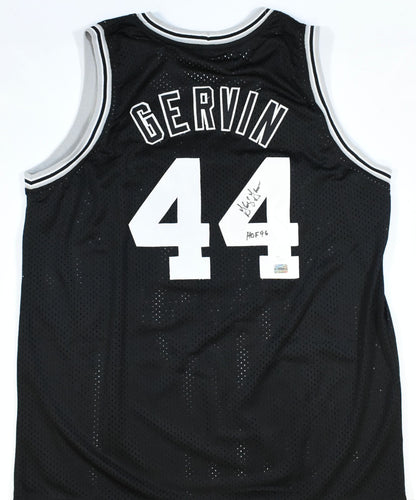George Gervin Signed San Antonio Spurs Custom Black Jersey