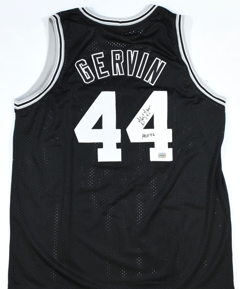 George Gervin Signed San Antonio Spurs Custom Black Jersey