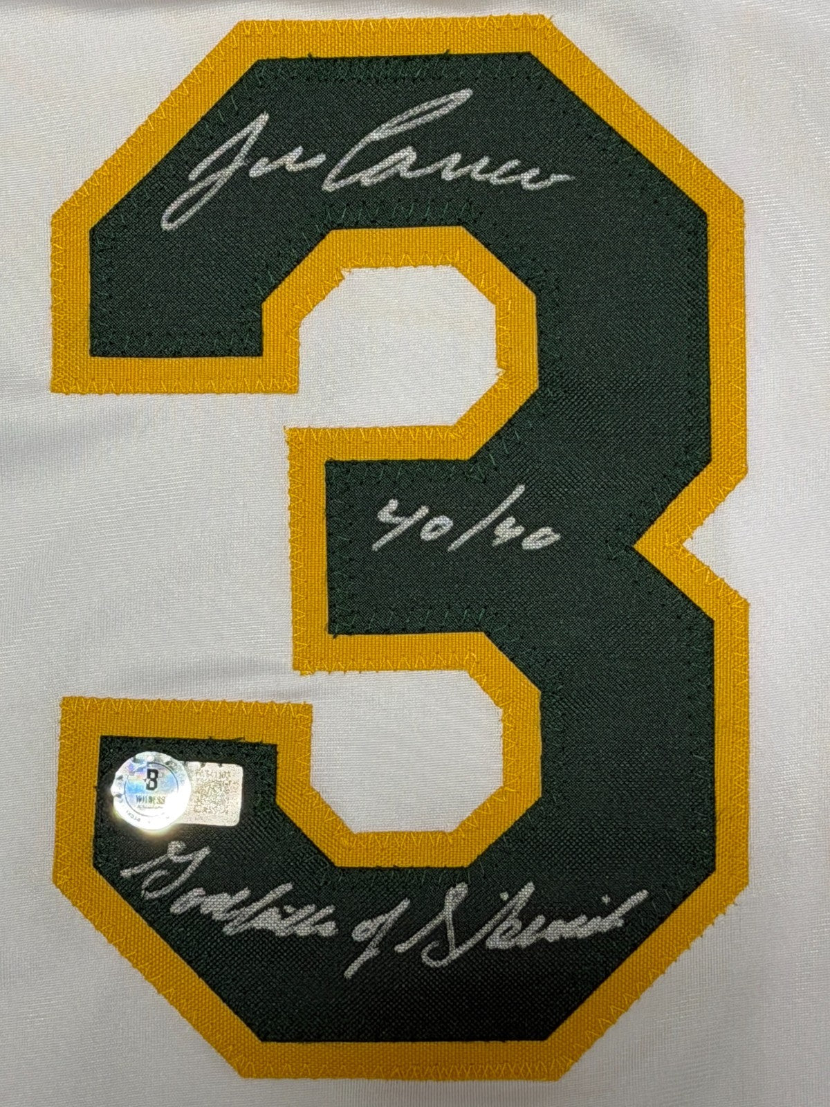 Jose Canseco Signed Oakland Athletics Custom Jersey (40/40 & Steroids)