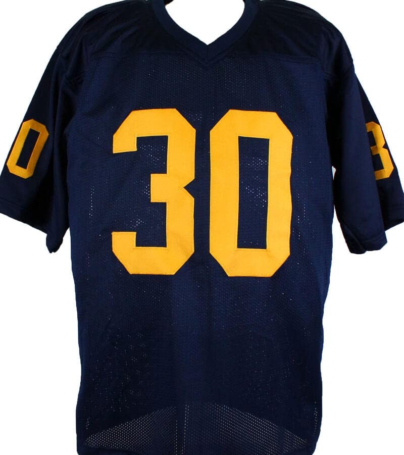 Dax Hill Autographed Blue College Style Jersey
