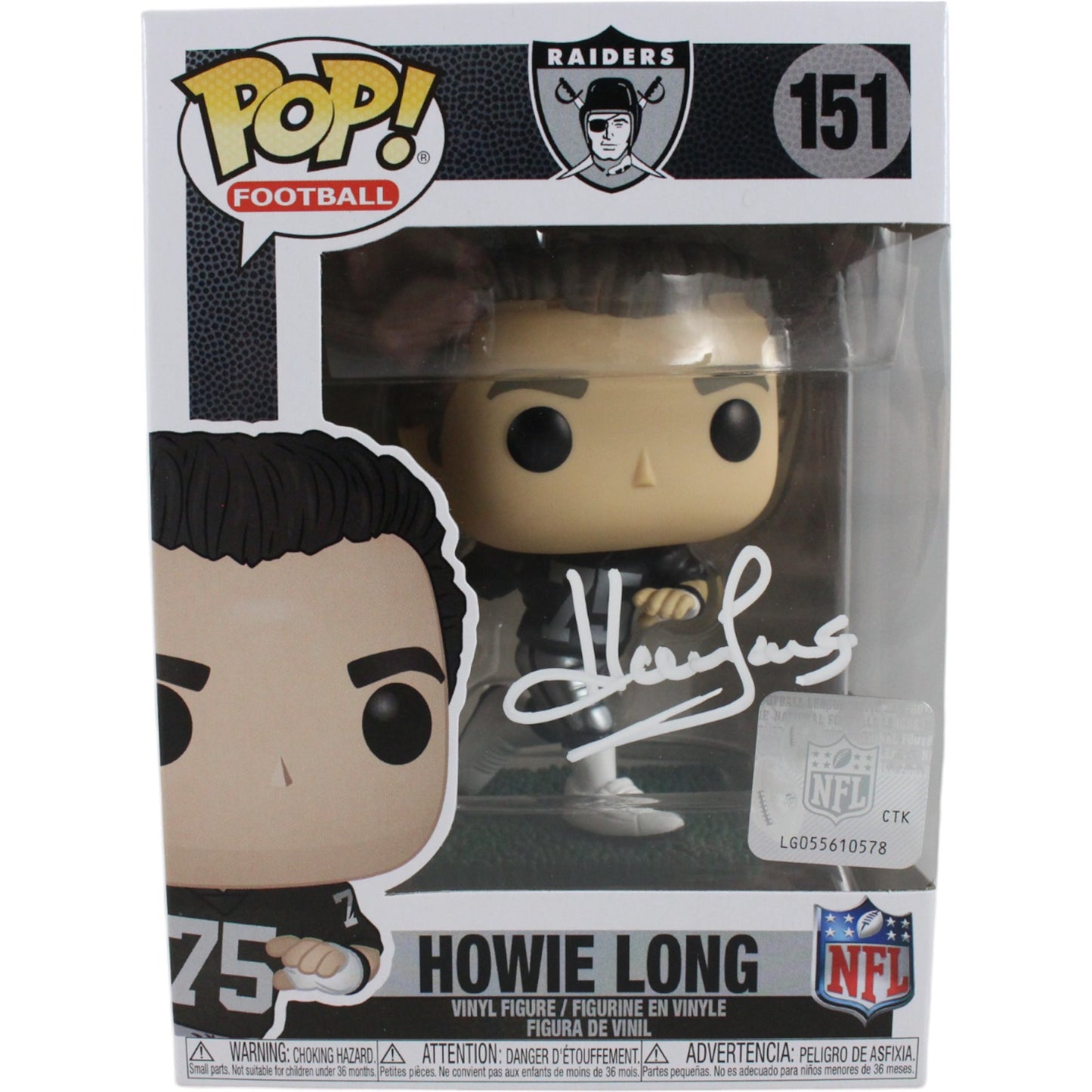 Howie Long Signed Las Vegas Raiders Funko Pop! #151 (Beckett Witnessed)