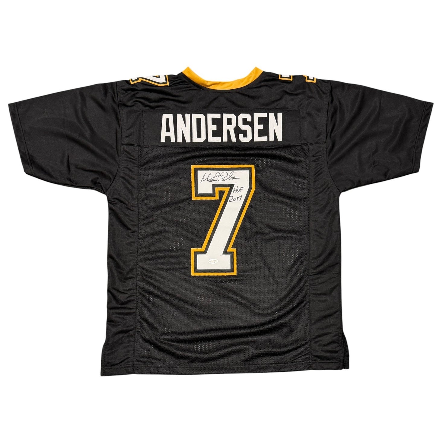 Morten Andersen Signed New Orleans Saints Custom Jersey HOF 2017