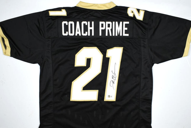 Deion Sanders Signed Coach Prime Custom Jersey - Black