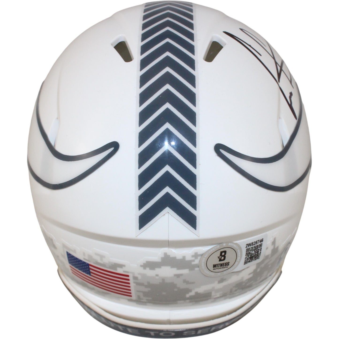 Cris Carter Minnesota Vikings 2024 Salute to Service HOF Signed Mini Helmet