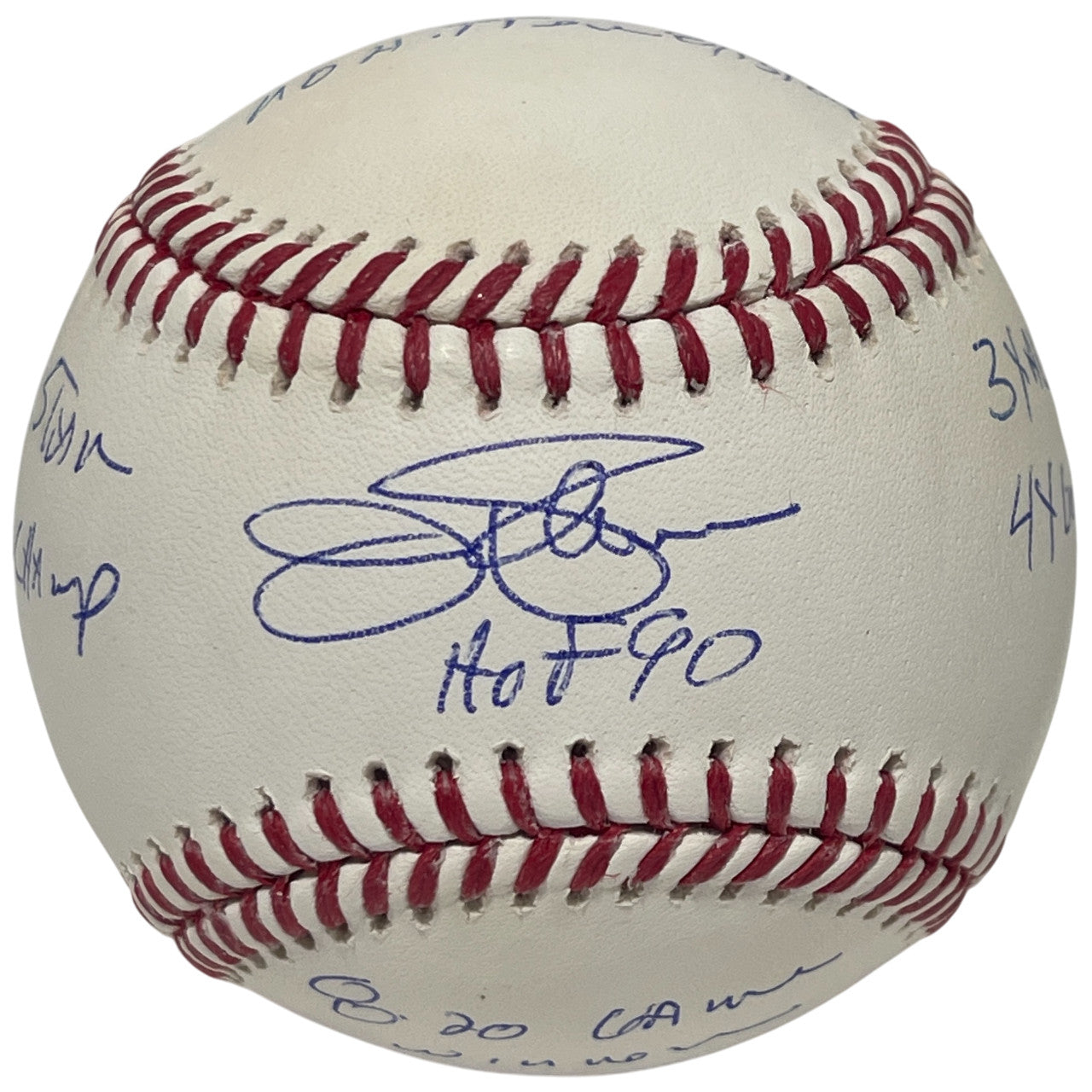 Jim Palmer Signed Baltimore Orioles ROMLB Baseball (9 Inscriptions) JSA COA