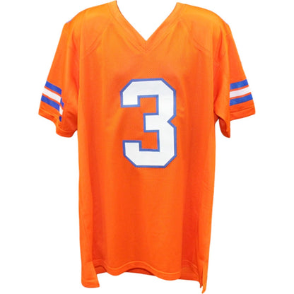 Wil Lutz Autographed Orange Throwback Custom Jersey (Beckett Witnessed)