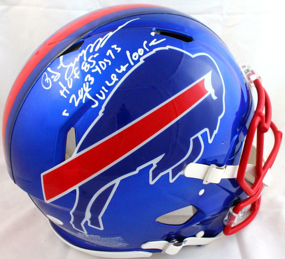 OJ Simpson Signed Buffalo Bills Full Size Flash Speed Authentic Helmet