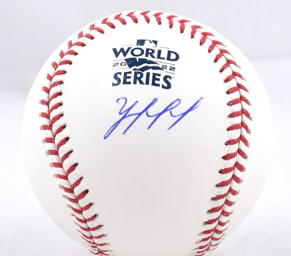 Yordan Alvarez Autographed World Series Baseball