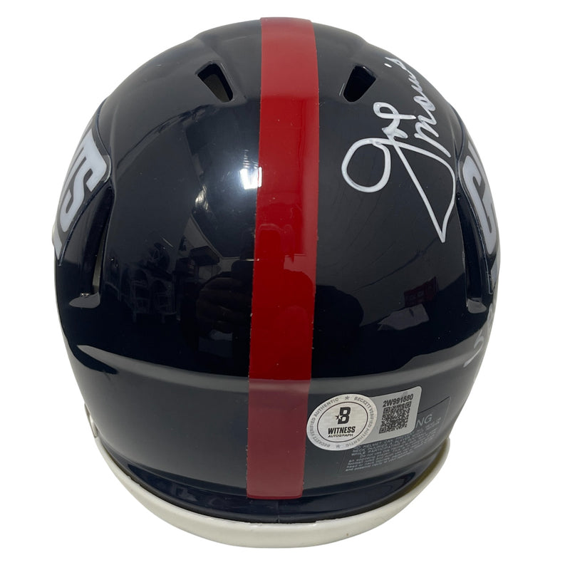 Joe Morris Signed New York Giants Throwback Mini Helmet (SB XXI Champ)