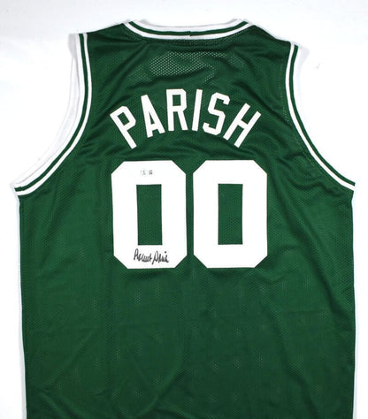 Robert Parish Autographed Green Custom Basketball Jersey