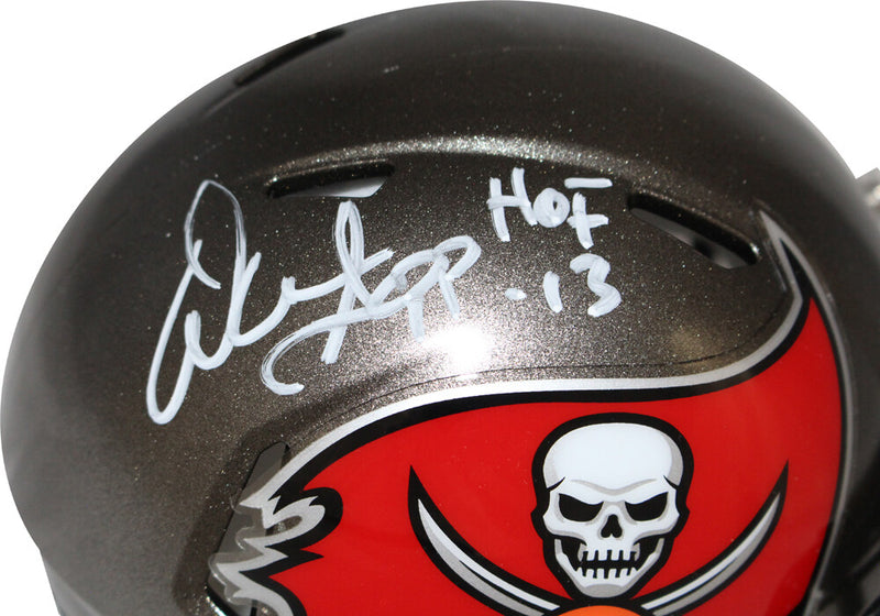 Warren Sapp Autographed Tampa Bay Buccaneers Throwback Mini Helmet HOF