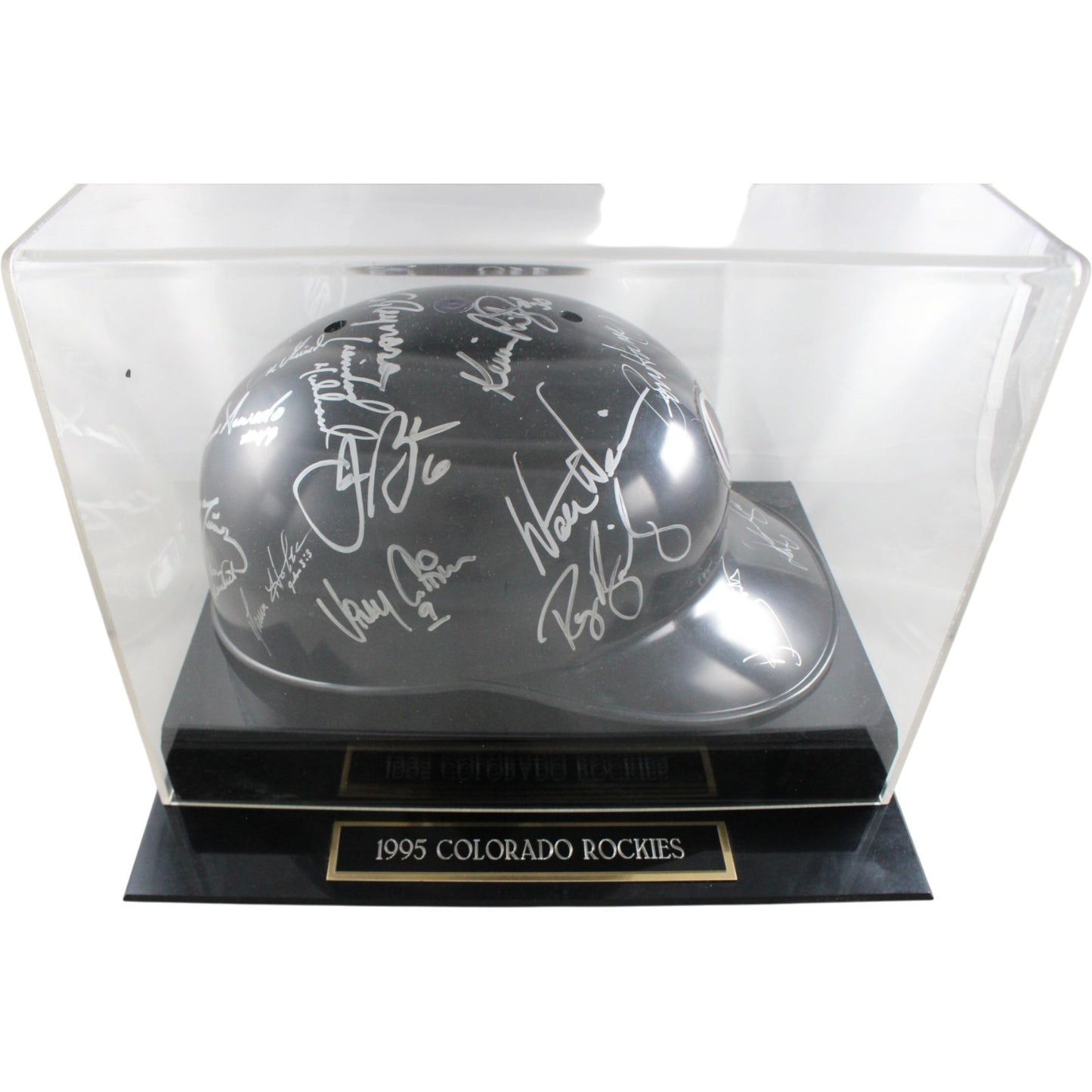 1995 Colorado Rockies Team Signed Multi-Signed Replica Baseball Helmet