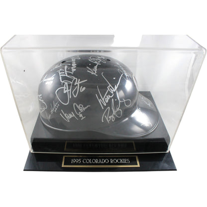 1995 Colorado Rockies Team Signed Multi-Signed Replica Baseball Helmet