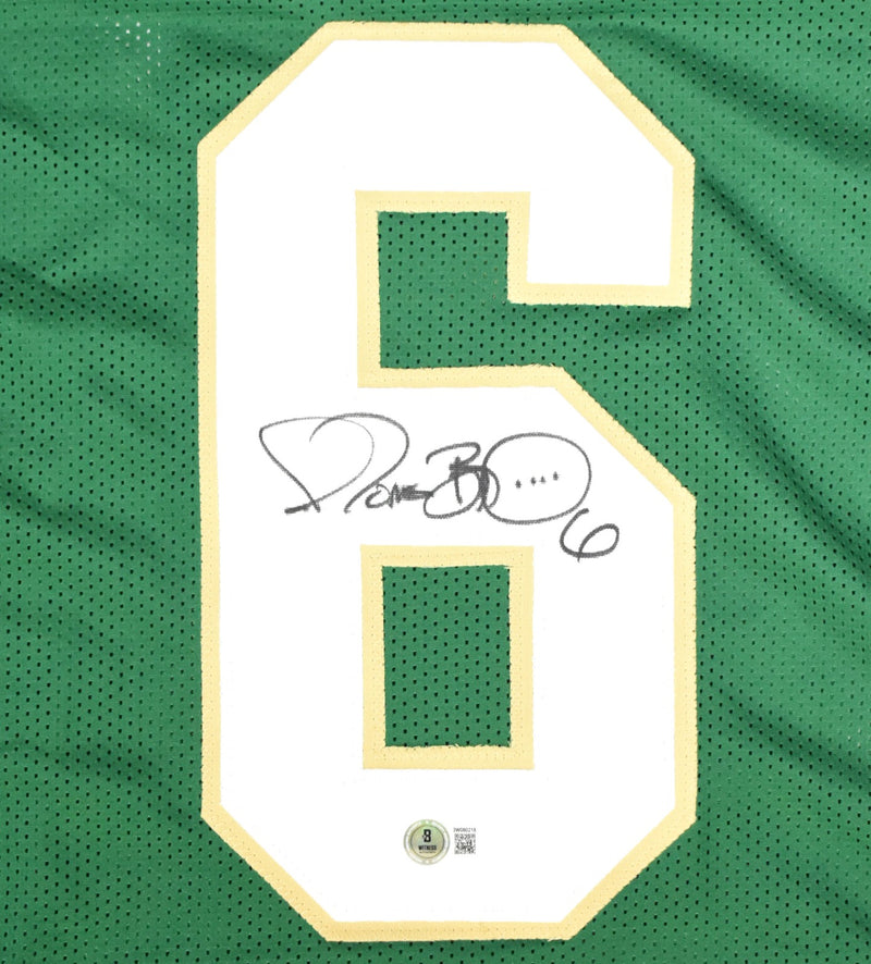 Jerome Bettis Signed Notre Dame Fighting Irish Custom Green Jersey