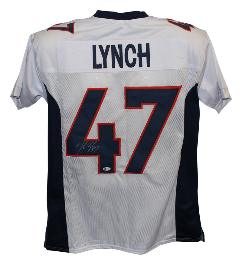 John Lynch Signed Custom Pro Style White Football Jersey BAS