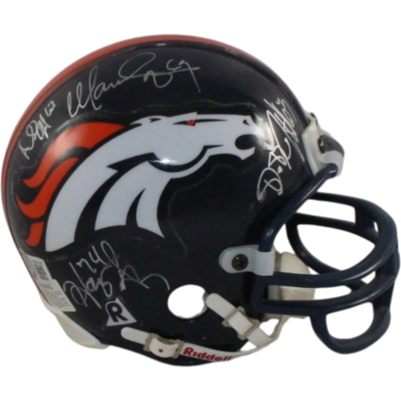 Tom Nalen & Mark Schlereth Multi-Signed Denver Broncos 1998 OL Mini Helmet