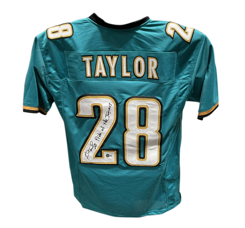 Fred Taylor Signed Jacksonville Jaguars Jersey Inscribed Pride of the Jaguars