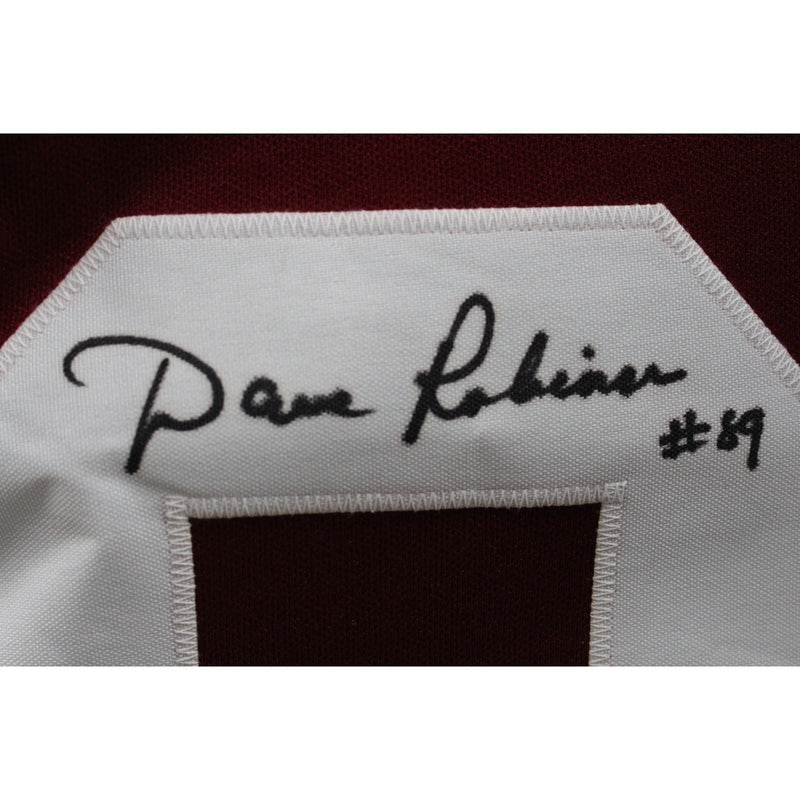 Dave Robinson Signed Custom Maroon Jersey with 3 Inscriptions (JSA)