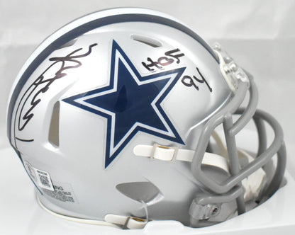 Randy White Signed Dallas Cowboys Speed Mini Helmet HOF Inscription