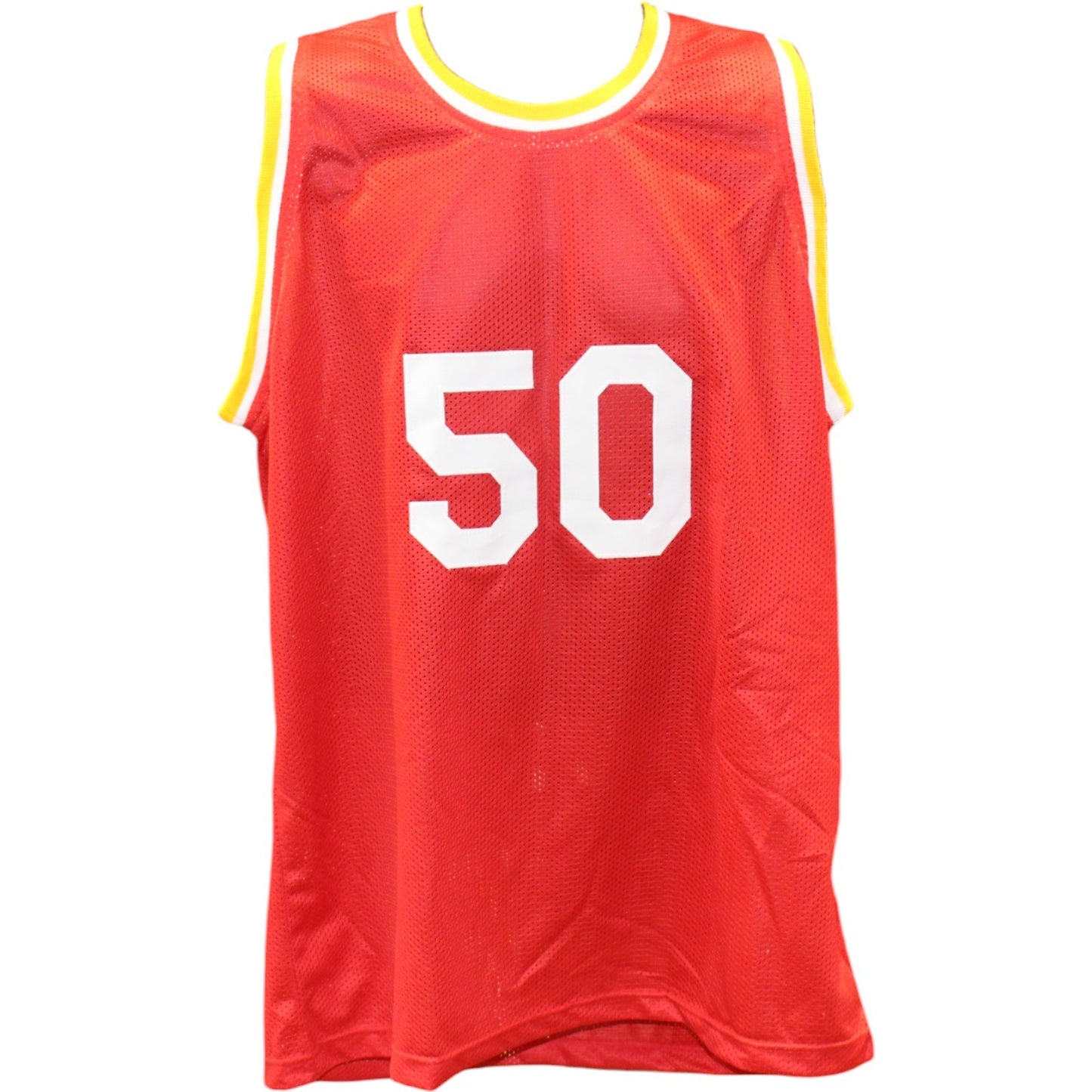 Ralph Sampson Autographed Custom Red Basketball Jersey (HOF Inscription)