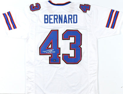 Terrel Bernard Signed Buffalo Bills White Custom Jersey